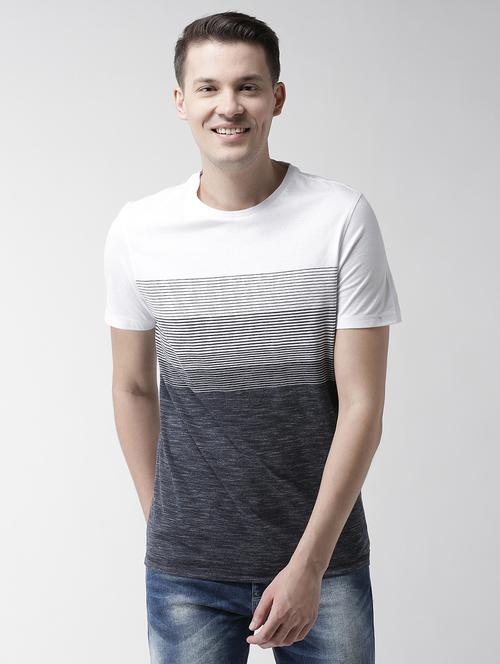 white striped casual t-shirt - 17502563 - Very Small Image - 1