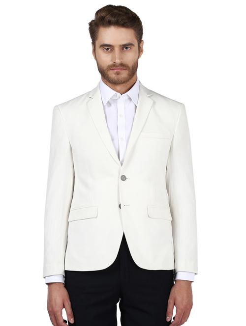 white single breasted formal blazer - 17502756 - Very Small Image - 1