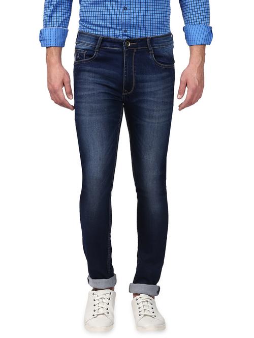 navy blue light wash denim jean - 17502843 - Very Small Image - 1