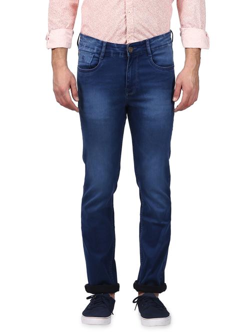 blue light washed denim jeans - 17502854 - Very Small Image - 1