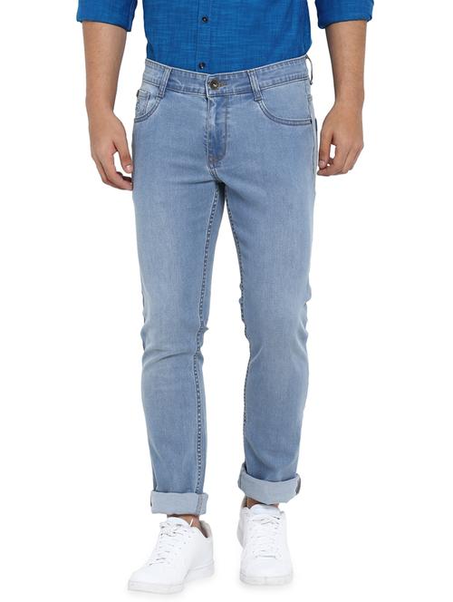 light blue light washed denim jeans - 17502878 - Very Small Image - 1
