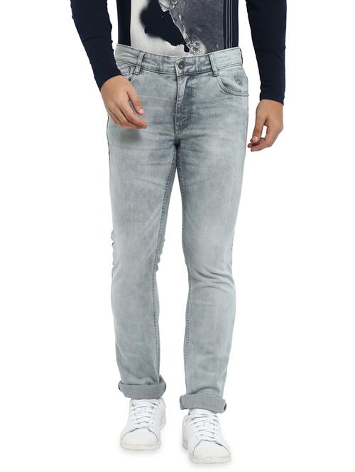 grey light washed denim jeans - 17502886 - Very Small Image - 1