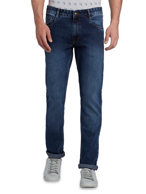 navy blue light washed denim jean - 17502919 - Very Small Image - 1