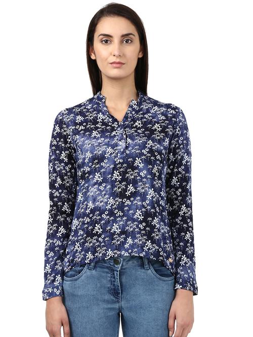 high low floral top - 17502993 - Very Small Image - 1
