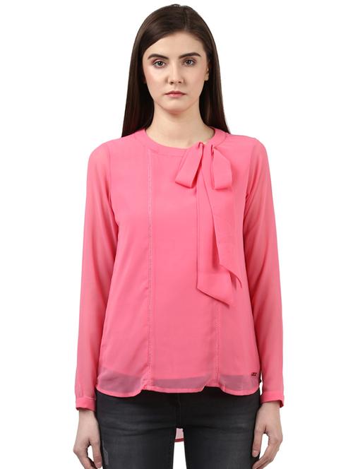 tie up neck solid top - 17503034 - Very Small Image - 1