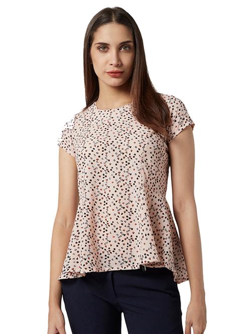 round neck printed top - 17503038 - Very Small Image - 1