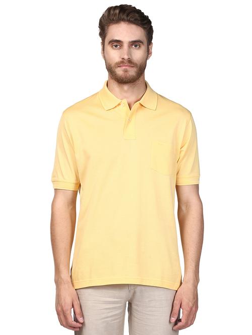 yellow solid polo t-shirt - 17503070 - Very Small Image - 1