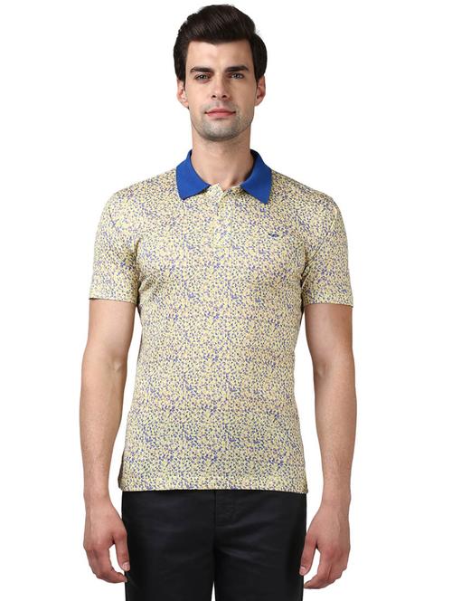 yellow printed polo t-shirt - 17503100 - Very Small Image - 1