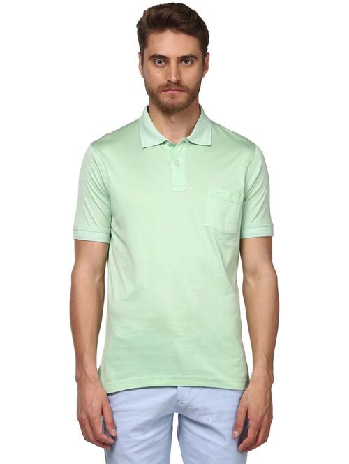 green solid polo t-shirt - 17503105 - Very Small Image - 1