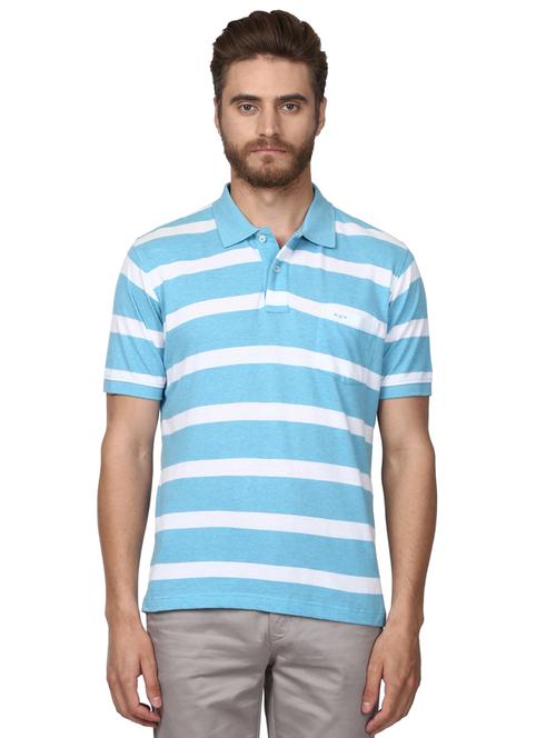 blue striped polo t-shirt - 17503135 - Very Small Image - 1