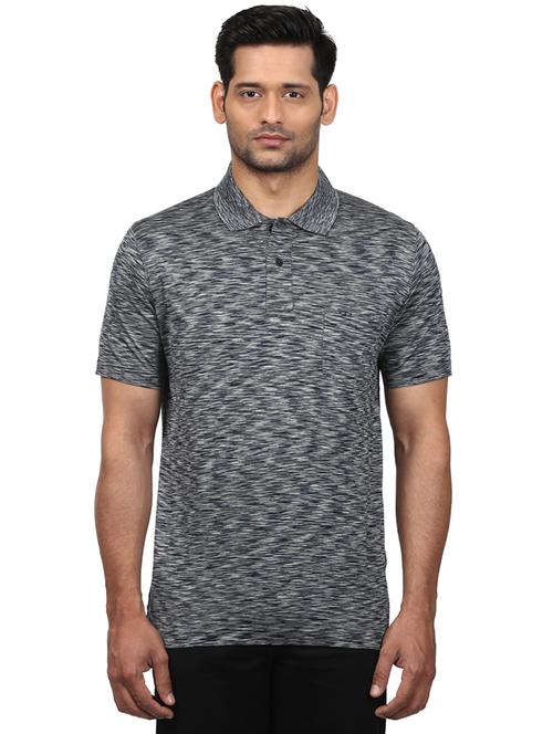 grey printed collared t-shirt - 17503138 - Very Small Image - 1