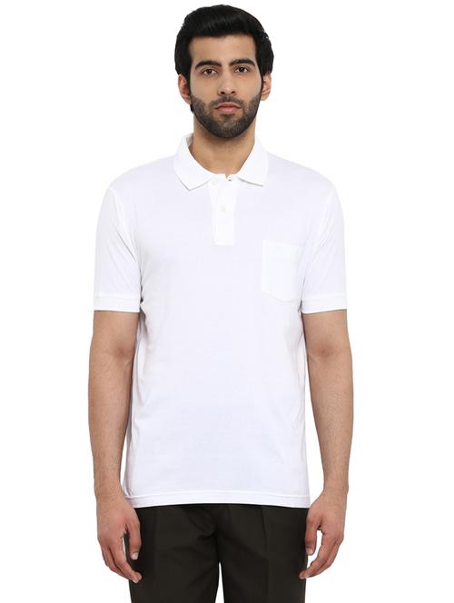 white solid polo t-shirt - 17503147 - Very Small Image - 1