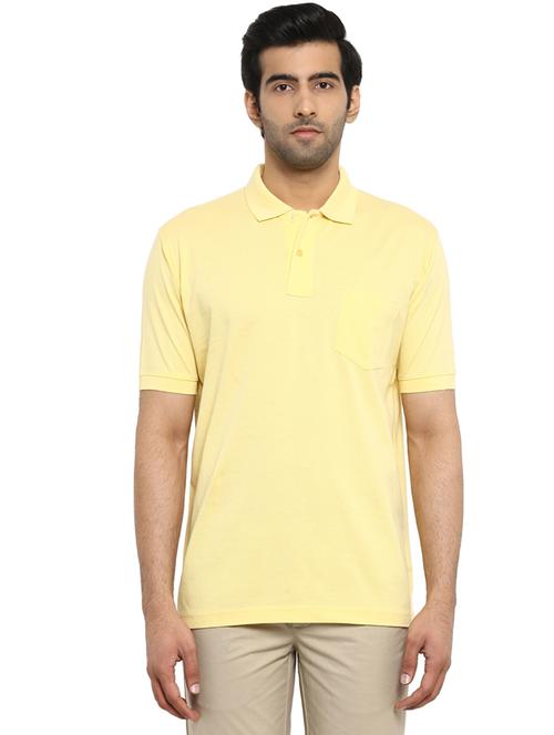 yellow solid polo t-shirt - 17503158 - Very Small Image - 1