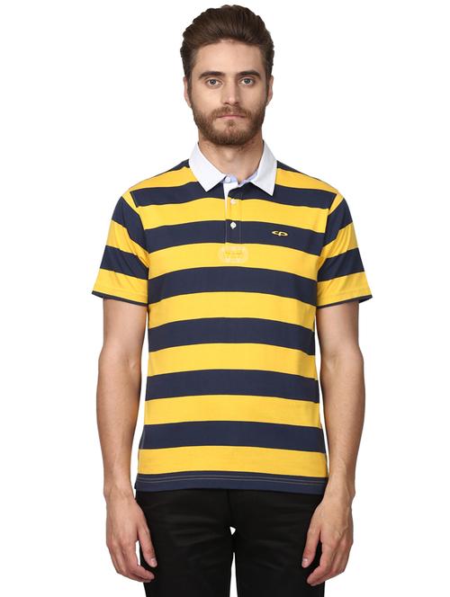 yellow striped collared t-shirt - 17503202 - Very Small Image - 1