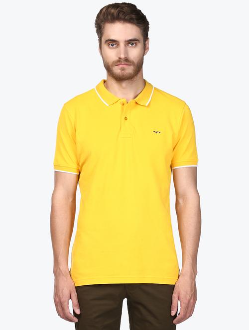 yellow solid polo t-shirt - 17503215 - Very Small Image - 1