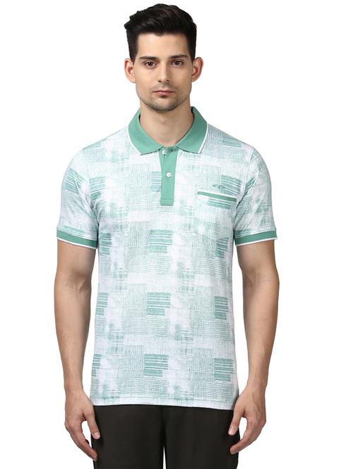 green printed polo t-shirt - 17503224 - Very Small Image - 1