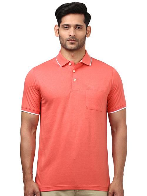 orange solid polo t-shirt - 17503326 - Very Small Image - 1