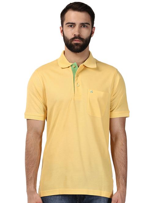 yellow solid polo t-shirt - 17503336 - Very Small Image - 1