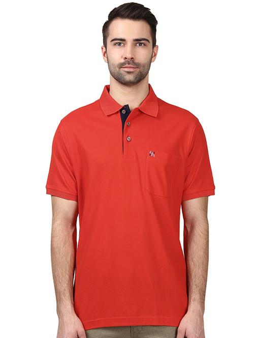 red solid polo t-shirt - 17503355 - Very Small Image - 1