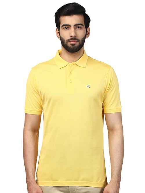 yellow solid polo t-shirt - 17503356 - Very Small Image - 1