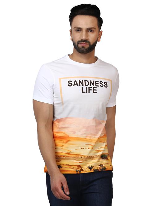 white front print t-shirt - 17503377 - Very Small Image - 1
