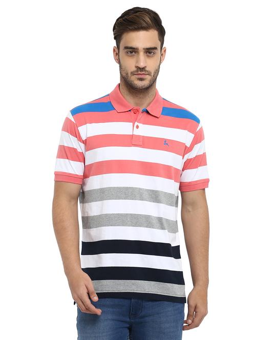 orange striped polo t-shirt - 17503427 - Very Small Image - 1