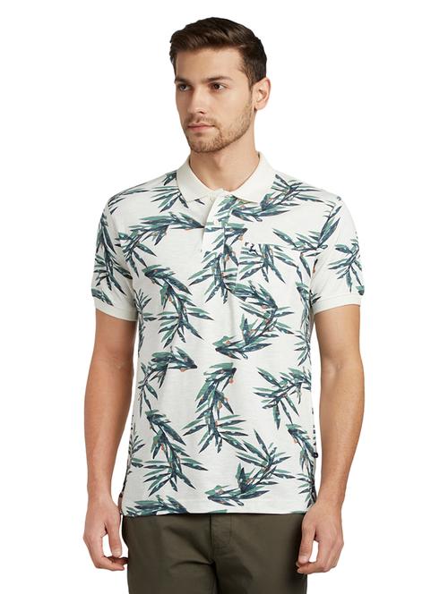 white printed polo t-shirt - 17503607 - Very Small Image - 1