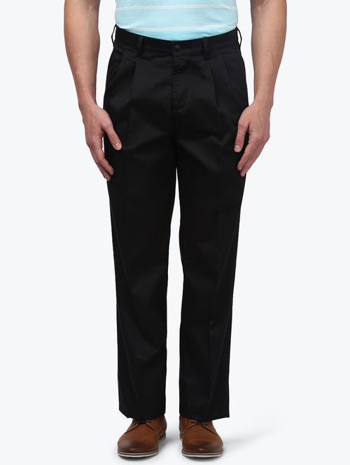 black pleated casual trouser - 17503839 - Very Small Image - 1