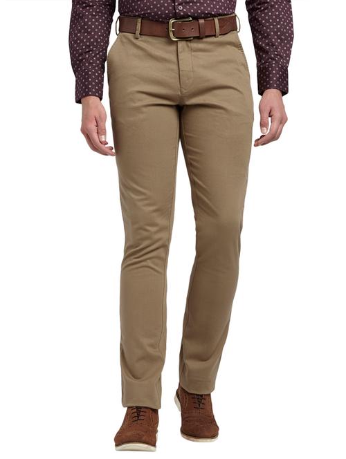 beige solid chinos - 17503860 - Very Small Image - 1