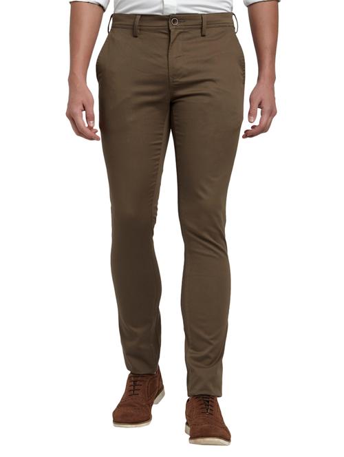 olive green solid chinos - 17503876 - Very Small Image - 1