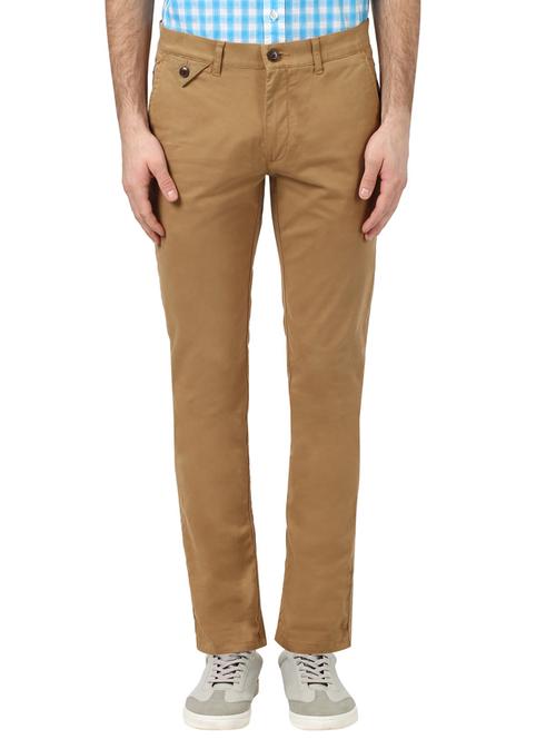 khaki solid chinos - 17503911 - Very Small Image - 1