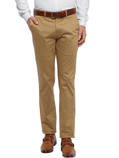 khaki solid chinos - 17503922 - Very Small Image - 1