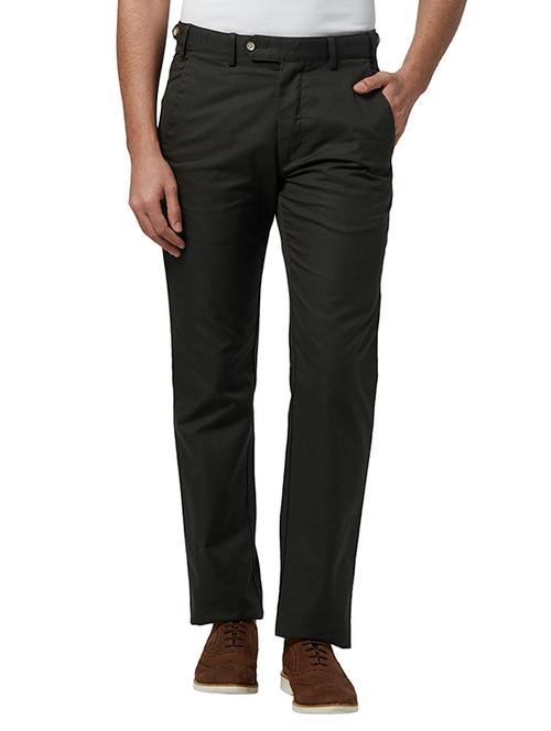 green solid flat front formal trouser - 17504059 - Very Small Image - 1