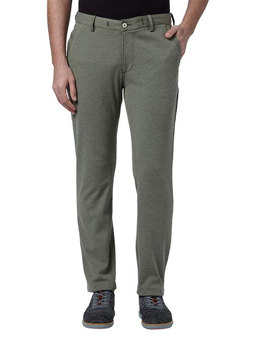 green textured chinos casual trouser - 17504060 - Very Small Image - 1