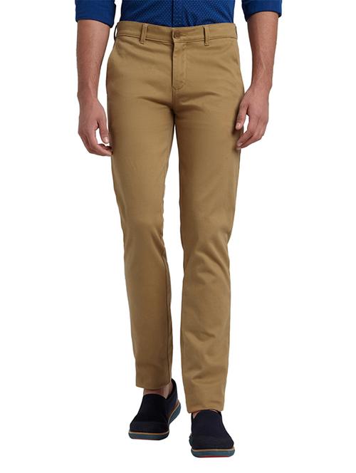 khaki solid chinos - 17504397 - Very Small Image - 1