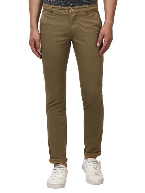 olive green printed chinos - 17504451 - Very Small Image - 1