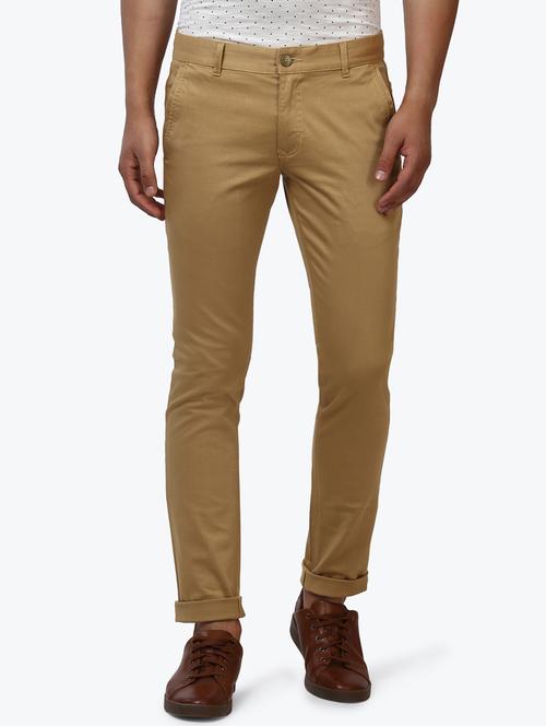 khaki solid chinos - 17504456 - Very Small Image - 1