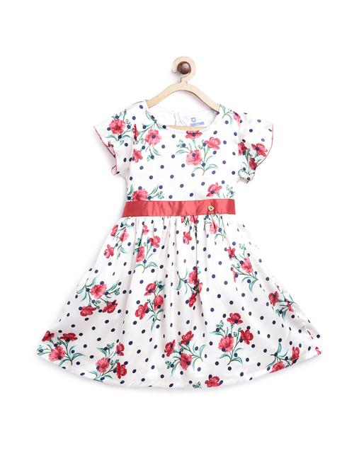 white cotton blend frock - 17505129 - Very Small Image - 1