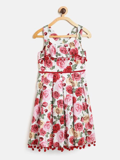 white cotton blend frock - 17505132 - Very Small Image - 1