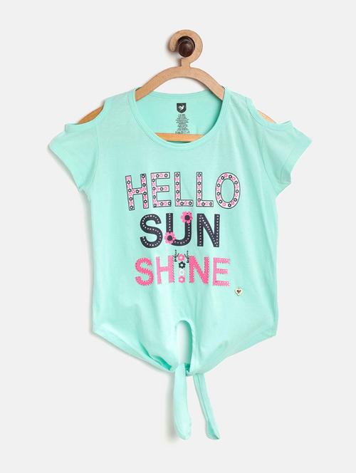 sea green printed regular top - 17505436 - Very Small Image - 1
