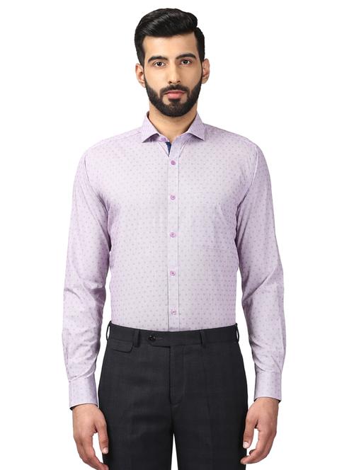purple printed formal shirt - 17505610 - Very Small Image - 1