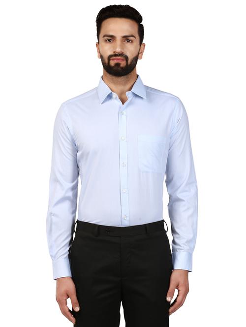 light blue solid formal shirt - 17505617 - Very Small Image - 1