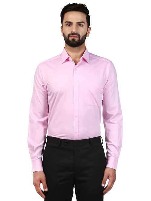 pink solid formal shirt - 17505618 - Very Small Image - 1