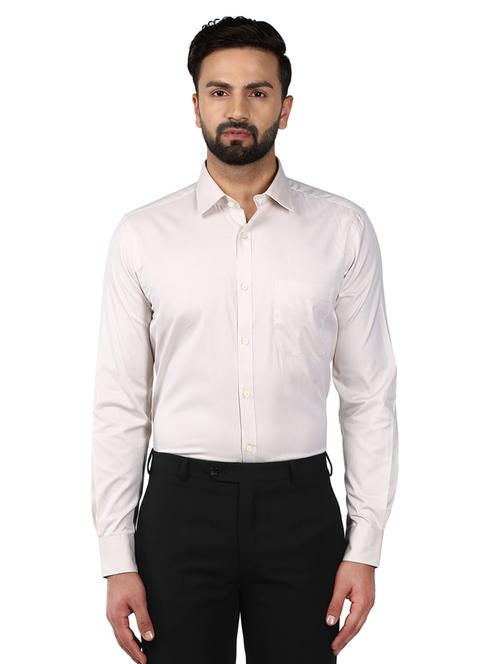 off-white solid formal shirt - 17505620 - Very Small Image - 1