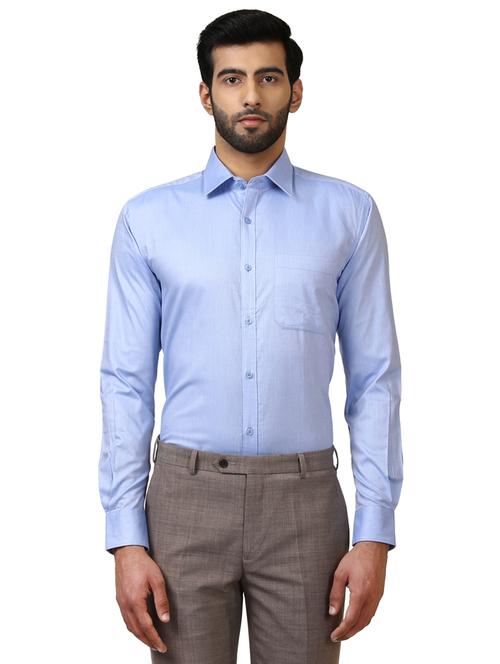 light blue solid formal shirt - 17505628 - Very Small Image - 1
