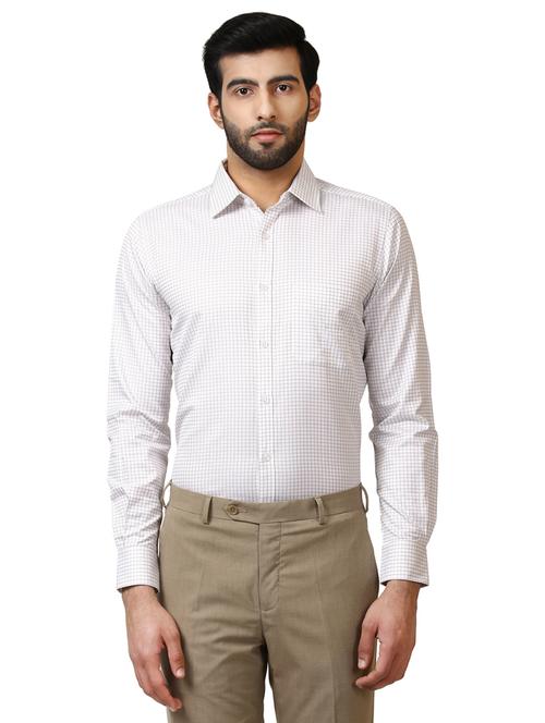 off white checkered formal shirt - 17505645 - Very Small Image - 1