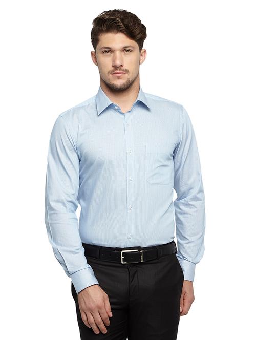 light blue striped formal shirt - 17505649 - Very Small Image - 1