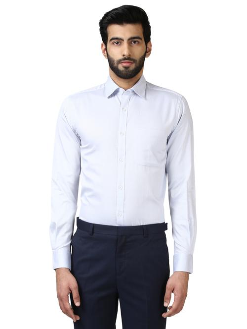 light blue solid formal shirt - 17505905 - Very Small Image - 1