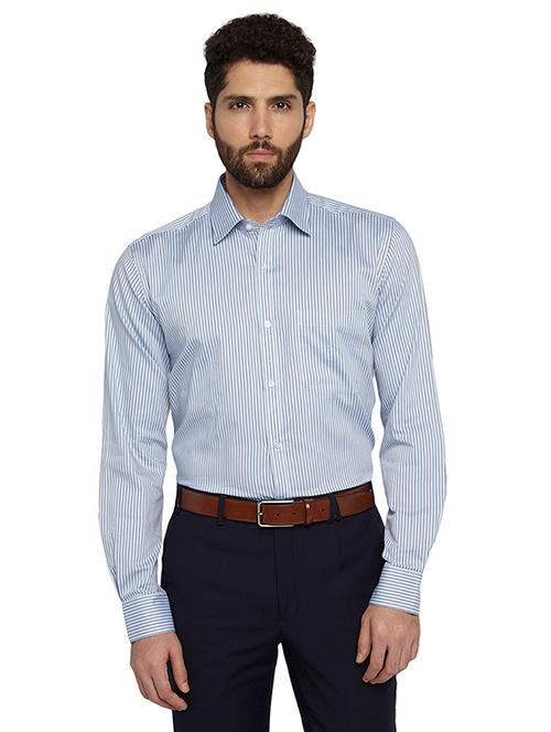 blue striped formal shirt - 17505910 - Very Small Image - 1