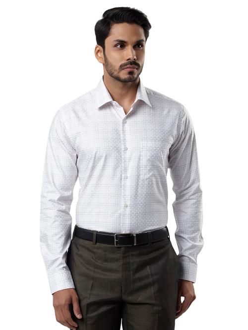 off white checkered formal shirt - 17505946 - Very Small Image - 1